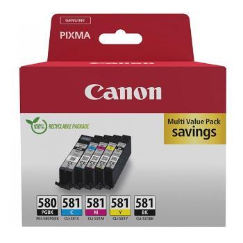 CANON PGI-580 - originální cartridge, černá + barevná, 5,6ml