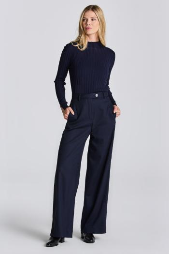 KALHOTY GANT D2. HW WIDE TUXEDO PANTS modrá 42