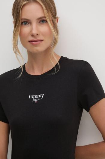 Tričko Tommy Jeans černá barva, DW0DW18397