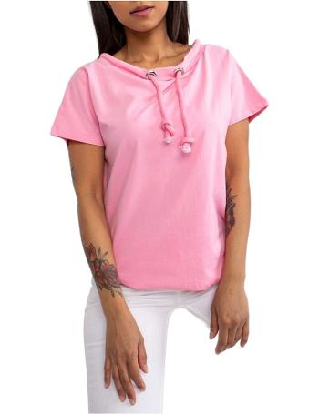 Růžové tričko se šňůrkami vel. M