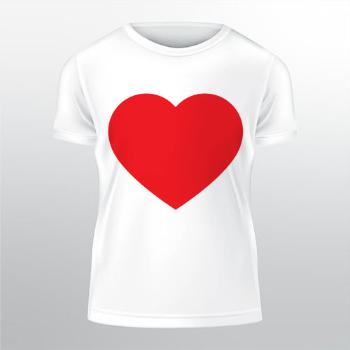 Pánské tričko Classic Heavy Jednoduché srdce