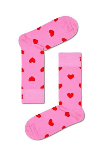 Ponožky Happy Socks Heart Sock růžová barva