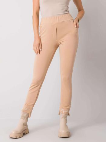 BÉŽOVÉ DÁMSKÉ TEPLÁKY FA-DR-7337.27X-BEIGE Velikost: L/XL