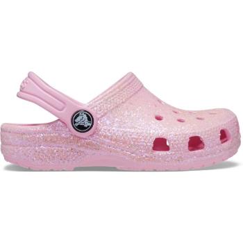 Crocs CLASSIC GLITTER CLOG T Dětské nazouváky, růžová, velikost 25/26