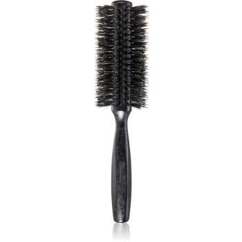 Janeke Black Line Tumbled Wood Hairbrush Ø 55mm kulatý kartáč na vlasy s nylonovými a kančími štětinami 1 ks