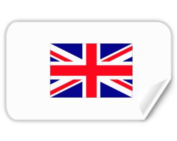 Samolepky obdelník - 5 kusů Velká Britanie