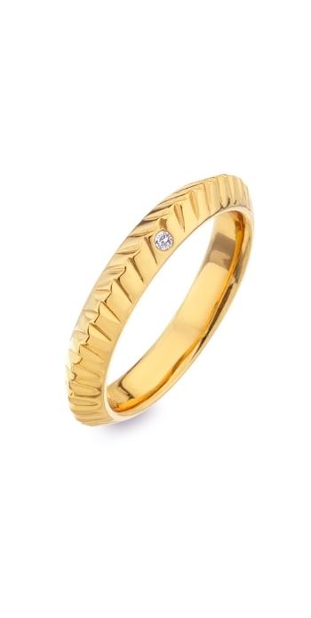 Hot Diamonds Moderní pozlacený prsten s diamantem Jac Jossa Hope DR228 51 mm