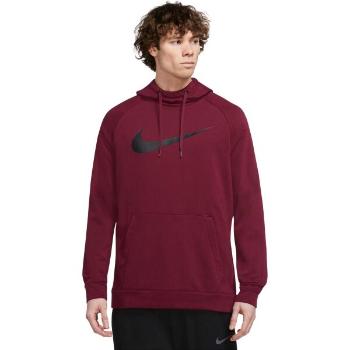 Nike DRY HOODIE PO SWOOSH M Pánská tréninková mikina, vínová, velikost M