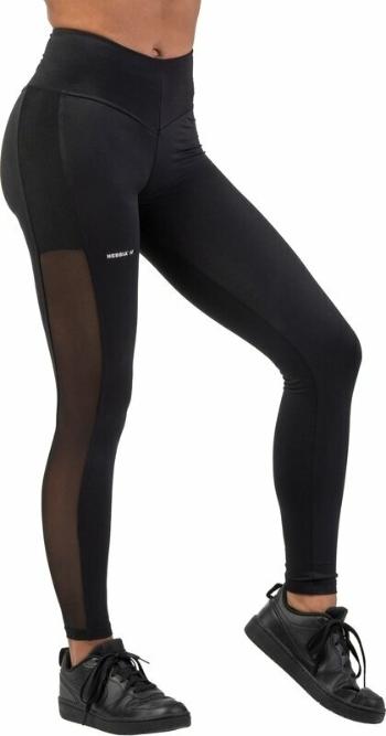 Nebbia Black Mesh Design Leggings "Breathe" Black L Fitness kalhoty