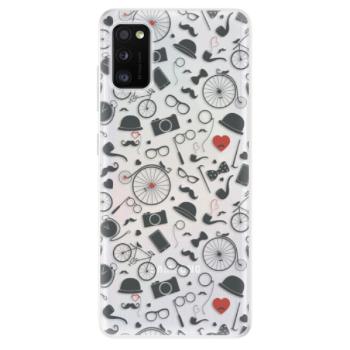 Odolné silikonové pouzdro iSaprio - Vintage Pattern 01 - black - Samsung Galaxy A41