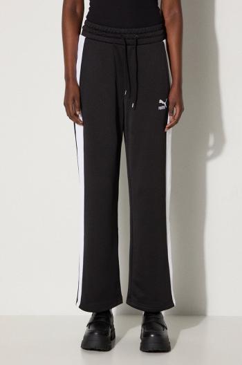 Tepláky Puma Iconic T7 Straight Leg Track Pants černá barva, vzorované, 627996