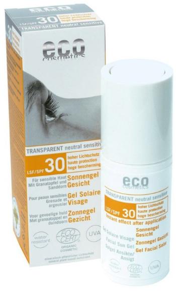 Eco Cosmetics Opalovací transparentní gel na obličej SPF 30, 30 ml