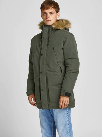 Khaki parka s kapucí Jack & Jones Super