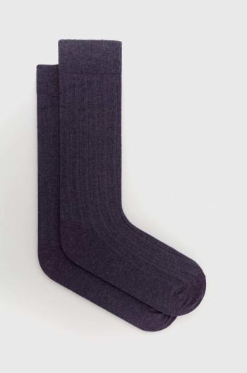 Ponožky s příměsí kašmíru United Colors of Benetton fialová barva