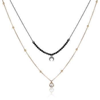 S`Agapõ Dvojitý pozlacený náhrdelník s ozdobami Aurora SAR06