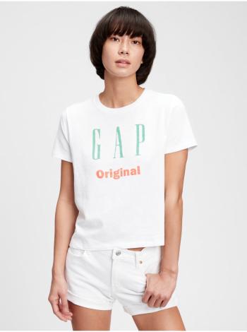 Bílé dámské tričko GAP Logo original shrunken solids t-shirt