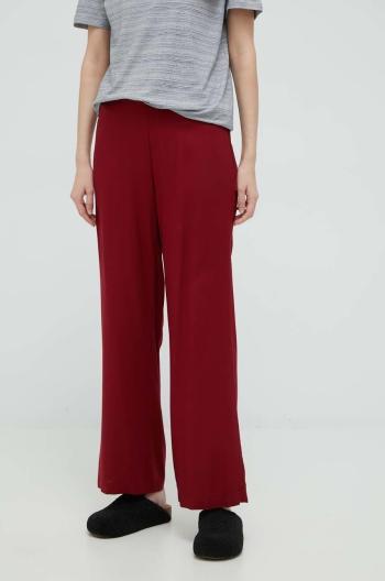 Pyžamové kalhoty Calvin Klein Underwear dámské, vínová barva