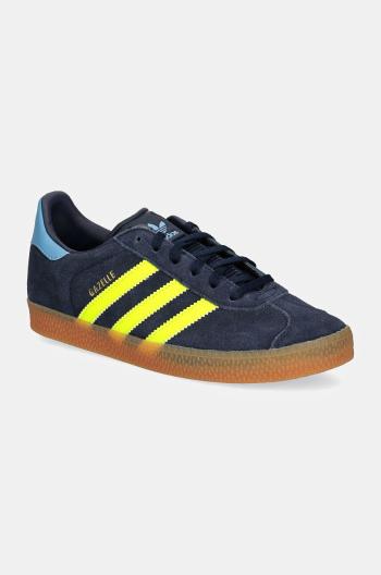 Dětské semišové sneakers boty adidas Originals GAZELLE tmavomodrá barva, IH2795