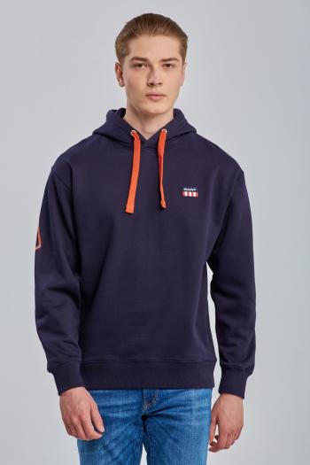 MIKINA GANT D2. RETRO LOGO RELAXED HOODIE modrá XL