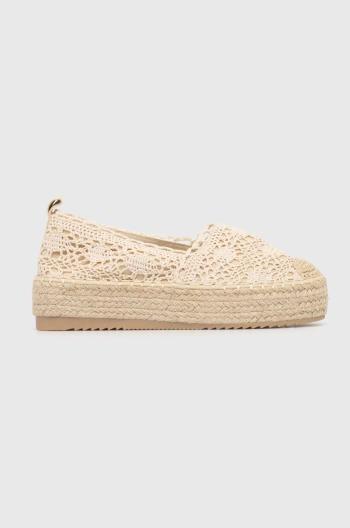 Espadrilky Answear Lab béžová barva, na platformě