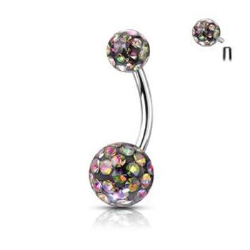 Šperky4U Piercing do pupíku s vnitřním závitem - BS0003-VM