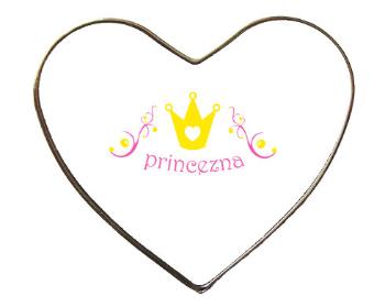 Magnet srdce kov Princezna