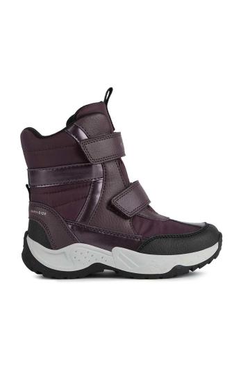 Dětské zimní boty Geox Sentiero fialová barva