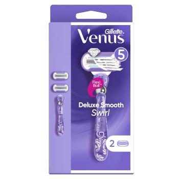 Gillette Venus Deluxe Smooth Swirl dámský holicí strojek 1 ks + 2 náhradní hlavice