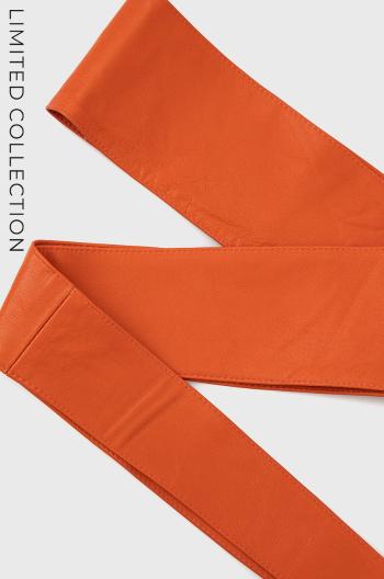 Kožený pásek Answear Lab x limitovaná festivalová kolekce BE BRAVE dámský, oranžová barva