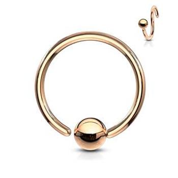 Šperky4U Piercing - kruh zlacený, kulička 3 mm - K1002RD-08103