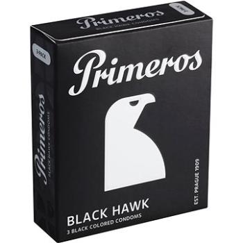 PRIMEROS Black Hawk kondomy černé barvy, 3 ks (8594068382113)