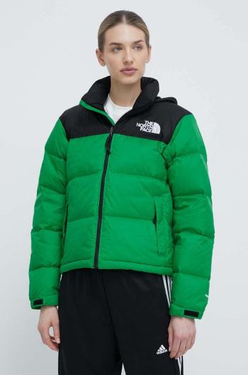 Péřová bunda The North Face 1996 RETRO NUPTSE JACKET dámská, zelená barva, zimní, NF0A3XEOPO81