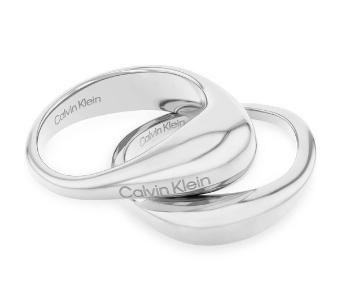 Calvin Klein Stylová souprava ocelových prstenů Elongated Drops 35000447 58 mm