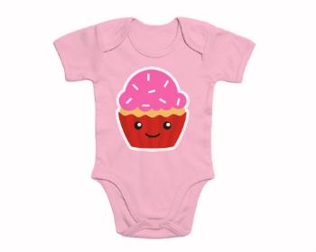 Dětské body krátký rukáv premium Kawaii cupcake