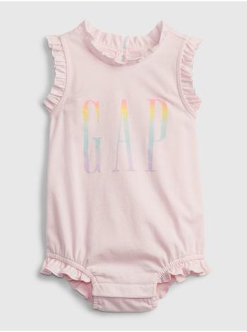 Růžové holčičí baby body GAP Logo arch suit