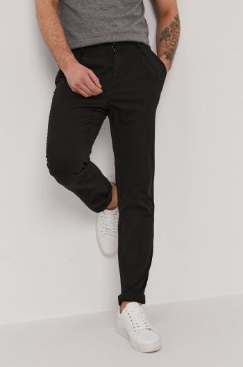 Kalhoty Lyle & Scott pánské, černá barva, jednoduché