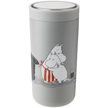 Termohrnek TO GO CLICK MOOMIN Stelton 0,4 l matný světle šedý