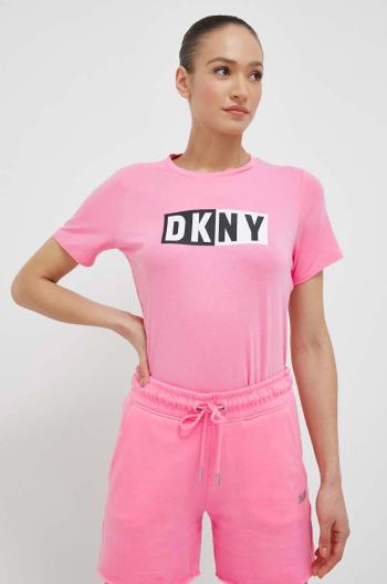 Tričko Dkny fialová barva, DP2T5894