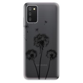 Odolné silikonové pouzdro iSaprio - Three Dandelions - black - Samsung Galaxy A03s