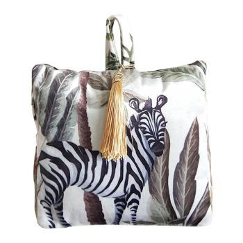 Dveřní sametová zarážka Jungle Zebra - 17*10*18cm DCDSFJT