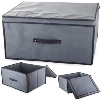 Verk 01322 Úložná krabice s odklápěcím víkem 60×45×30cm šedá (5864)