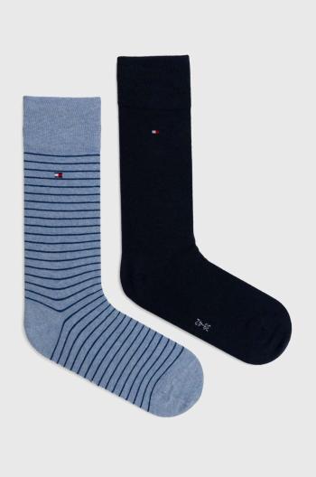 Ponožky Tommy Hilfiger 2-pack pánské, tmavomodrá barva, 100001496