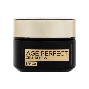 L'Oréal Paris Age Perfect Cell Renew Day Cream SPF30 50 ml denní pleťový krém poškozená krabička proti vráskám; na rozjasnění pleti