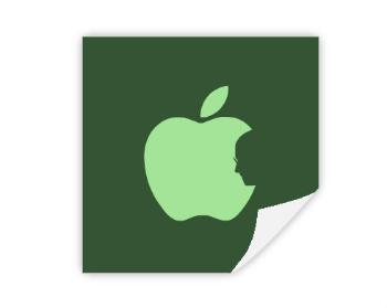 Samolepky hranatý čtverec Apple Jobs