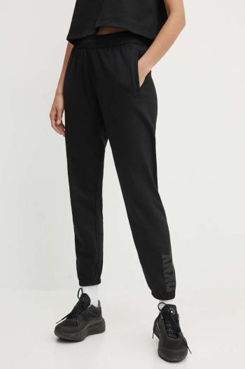 Tepláky Dkny černá barva, s potiskem, DP4P3394