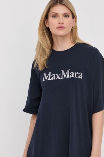 Tričko Max Mara Leisure dámský, tmavomodrá barva