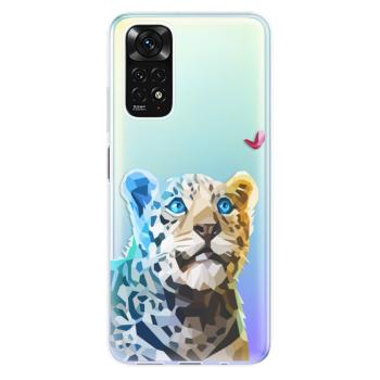 Odolné silikonové pouzdro iSaprio - Leopard With Butterfly - Xiaomi Redmi Note 11 / Note 11S