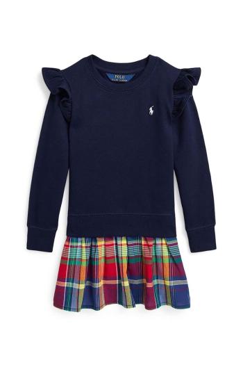 Dívčí šaty Polo Ralph Lauren tmavomodrá barva, mini