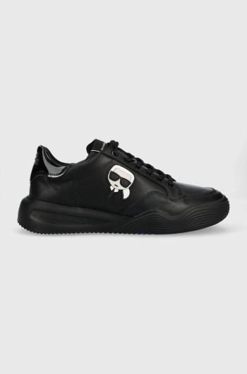 Kožené sneakers boty Karl Lagerfeld Kapri Run černá barva