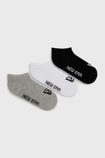Ponožky New Era (3-pak) šedá barva